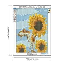 Load image into Gallery viewer, DIY Sunflower Cute Cat Snooze Diamond Painting
